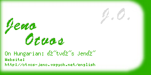 jeno otvos business card